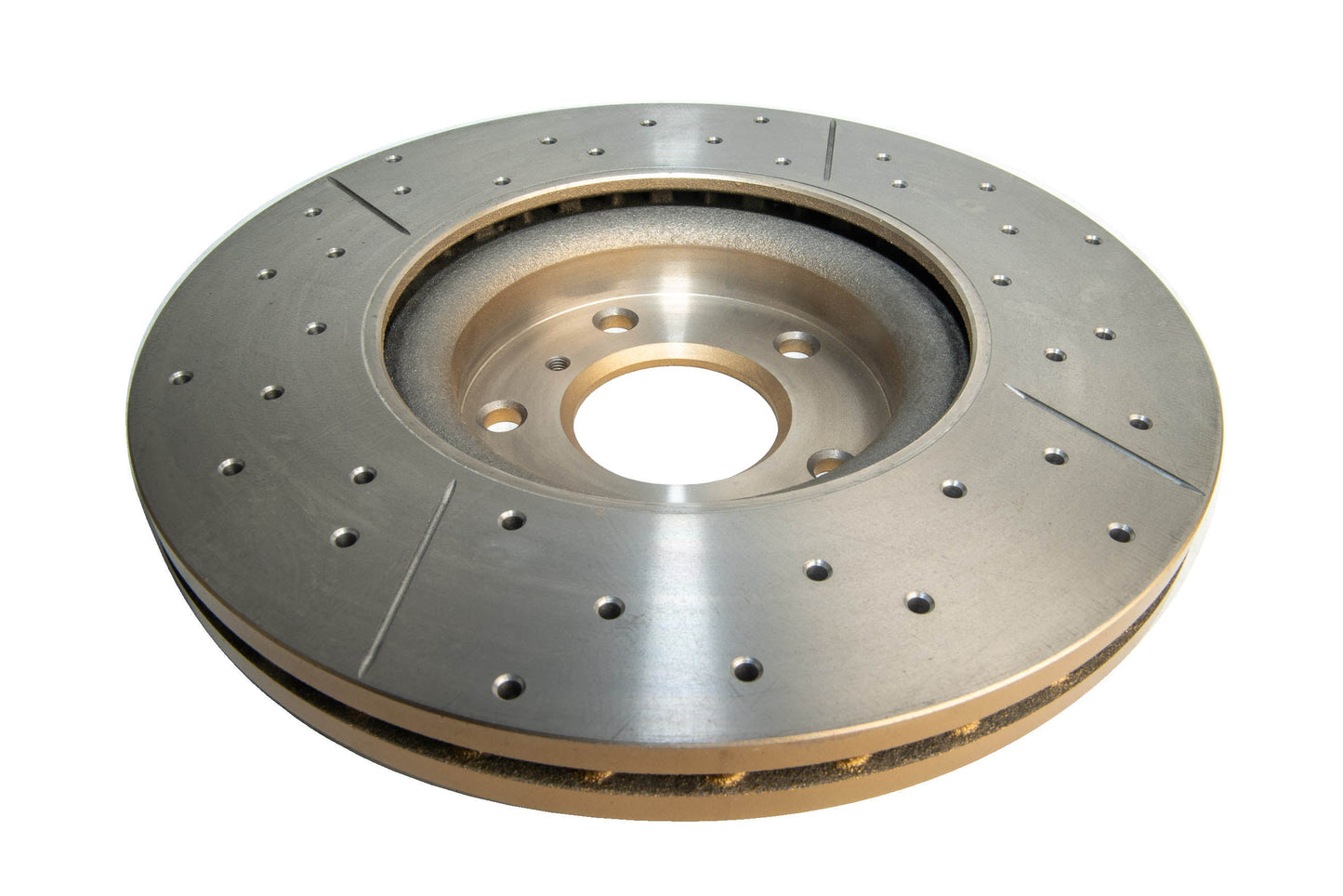 2006-2010 INFINITI M35 & More | DBA Street Series Gold Cross-Drilled/Slotted Brake Rotor [Front] | DBA2308X