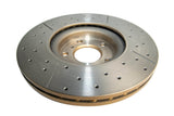 2006-2010 INFINITI M35 & More | DBA Street Series Gold Cross-Drilled/Slotted Brake Rotor [Front] | DBA2308X