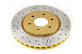 2007-2011 Nissan Xterra & More | DBA Street Series Gold Cross-Drilled/Slotted Brake Rotor [Front] | DBA2310X