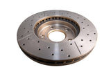 2002-2006 INFINITI Q45 & More | DBA Street Series Gold Cross-Drilled/Slotted Brake Rotor [Front] | DBA2327X