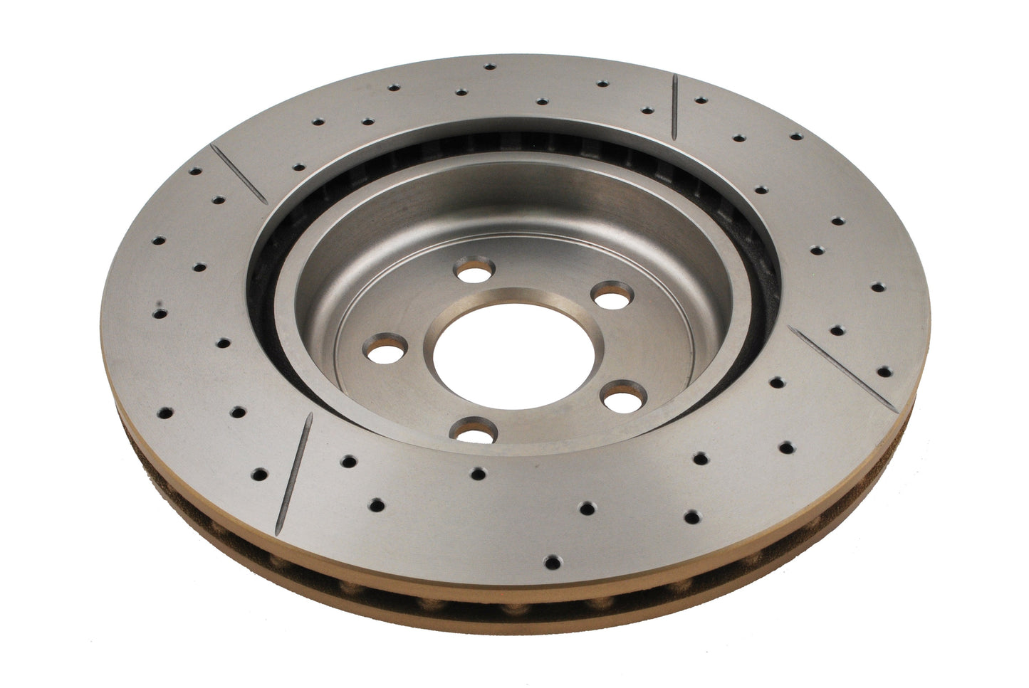 2005-2008 Chrysler 300 & More | DBA Street Series Gold Cross-Drilled/Slotted Brake Rotor [Front] | DBA2438X