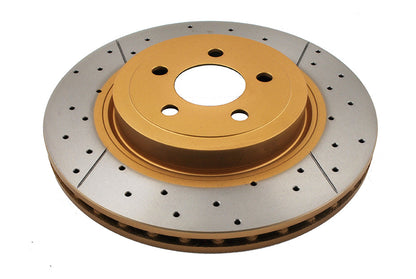 2005-2008 Chrysler 300 & More | DBA Street Series Gold Cross-Drilled/Slotted Brake Rotor [Front] | DBA2438X