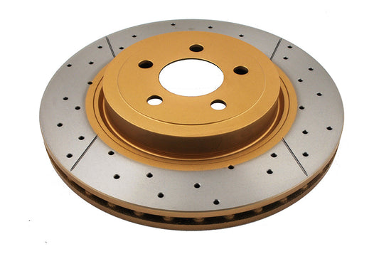 2005-2008 Chrysler 300 & More | DBA Street Series Gold Cross-Drilled/Slotted Brake Rotor [Front] | DBA2438X