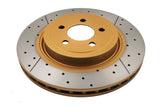 2005-2008 Chrysler 300 & More | DBA Street Series Gold Cross-Drilled/Slotted Brake Rotor [Front] | DBA2438X