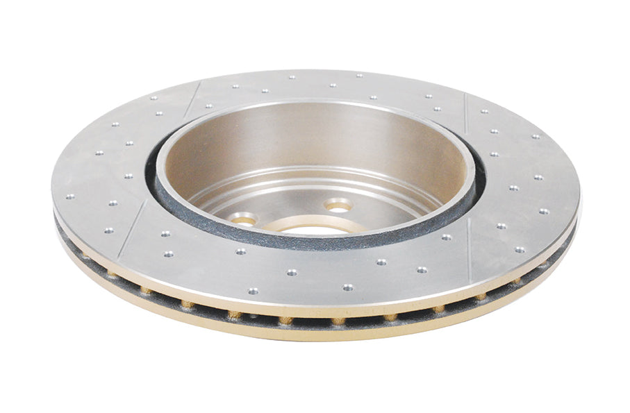 2005-2008 Chrysler 300 & More | DBA Street Series Gold Cross-Drilled/Slotted Brake Rotor [Rear] | DBA2439X