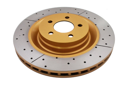 2005-2008 Chrysler 300 & More | DBA Street Series Gold Cross-Drilled/Slotted Brake Rotor [Front] | DBA2444X