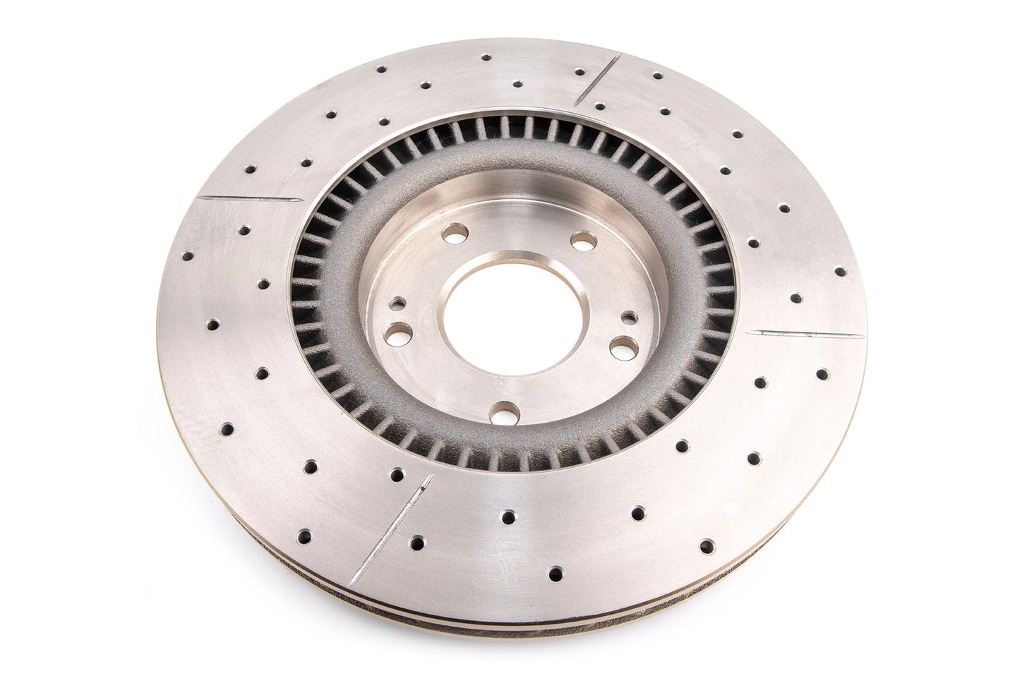 2012-2017 Hyundai Azera & More | DBA Street Series Gold Cross-Drilled/Slotted Brake Rotor [Front] | DBA2472X