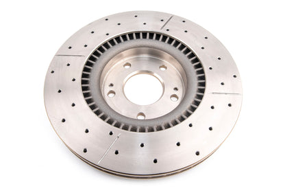 2012-2017 Hyundai Azera & More | DBA Street Series Gold Cross-Drilled/Slotted Brake Rotor [Front] | DBA2472X