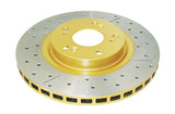2002-2006 Acura RSX & More | DBA Street Series Gold Cross-Drilled/Slotted Brake Rotor [Front] | DBA2500X