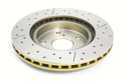 2001 Acura Integra Type R | DBA Street Series Gold Cross-Drilled/Slotted Brake Rotor [Front] | DBA2508X
