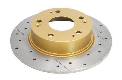 2003-2007 Honda Accord & More | DBA Street Series Gold Cross-Drilled/Slotted Brake Rotor [Rear] | DBA2511X