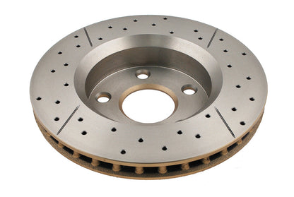2007-2010 Jeep Wrangler & More | DBA Street Series Gold Cross-Drilled/Slotted Brake Rotor [Front] | DBA2536X