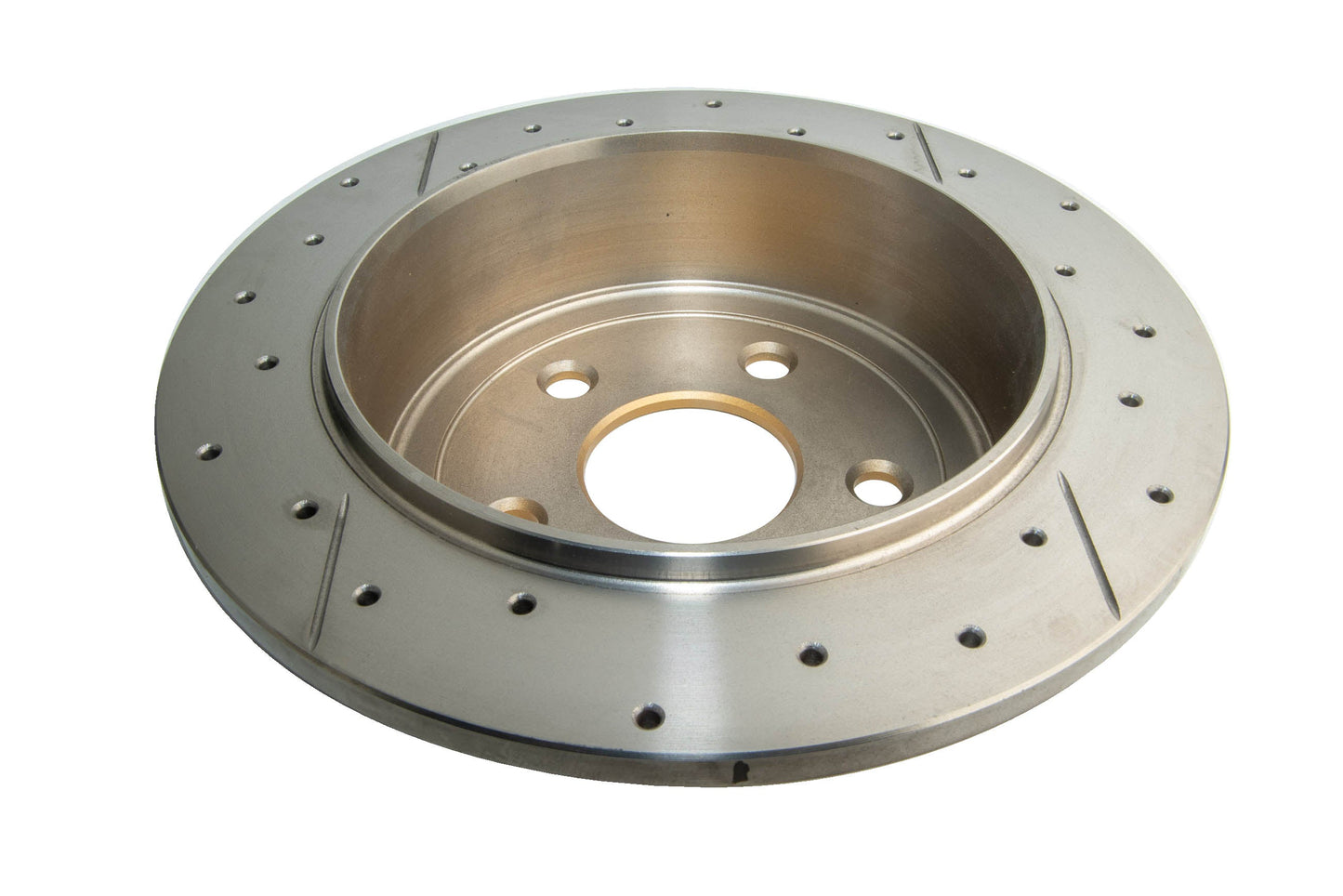 2007-2010 Jeep Wrangler & More | DBA Street Series Gold Cross-Drilled/Slotted Brake Rotor [Rear] | DBA2537X
