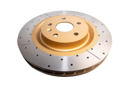 2014-2017 Chevrolet SS & More | DBA Street Series Gold Cross-Drilled/Slotted Brake Rotor [Front] | DBA2604X