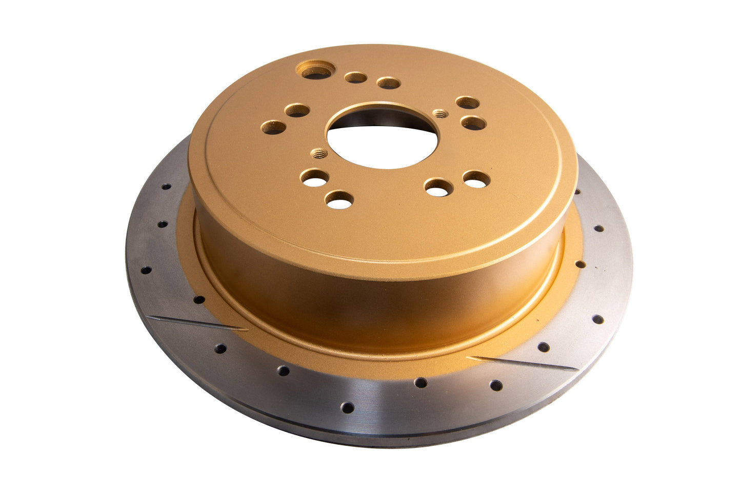 2009-2013 Subaru Forester & More | DBA Street Series Gold Cross-Drilled/Slotted Brake Rotor [Rear] | DBA2659X-10