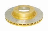 2003-2009 Toyota 4Runner & More | DBA Street Series Gold Cross-Drilled/Slotted Brake Rotor [Front] | DBA2700X