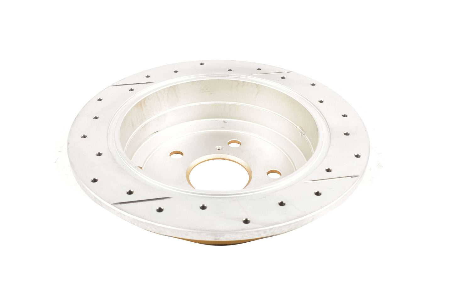 2002-2006 Toyota Camry & More | DBA Street Series Gold Cross-Drilled/Slotted Brake Rotor [Rear] | DBA2707X