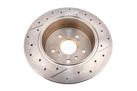 2013-2018 Toyota Avalon & More | DBA Street Series Gold Cross-Drilled/Slotted Brake Rotor [Rear] | DBA2713X