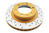 2003-2009 Toyota 4Runner & More | DBA Street Series Gold Cross-Drilled/Slotted Brake Rotor [Front] | DBA2716X