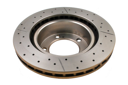 2013-2017 Toyota Land Cruiser & More | DBA Street Series Gold Cross-Drilled/Slotted Brake Rotor [Front] | DBA2722X