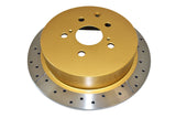 2010-2012 Lexus RX350 & More | DBA Street Series Gold Cross-Drilled/Slotted Brake Rotor [Rear] | DBA2733X