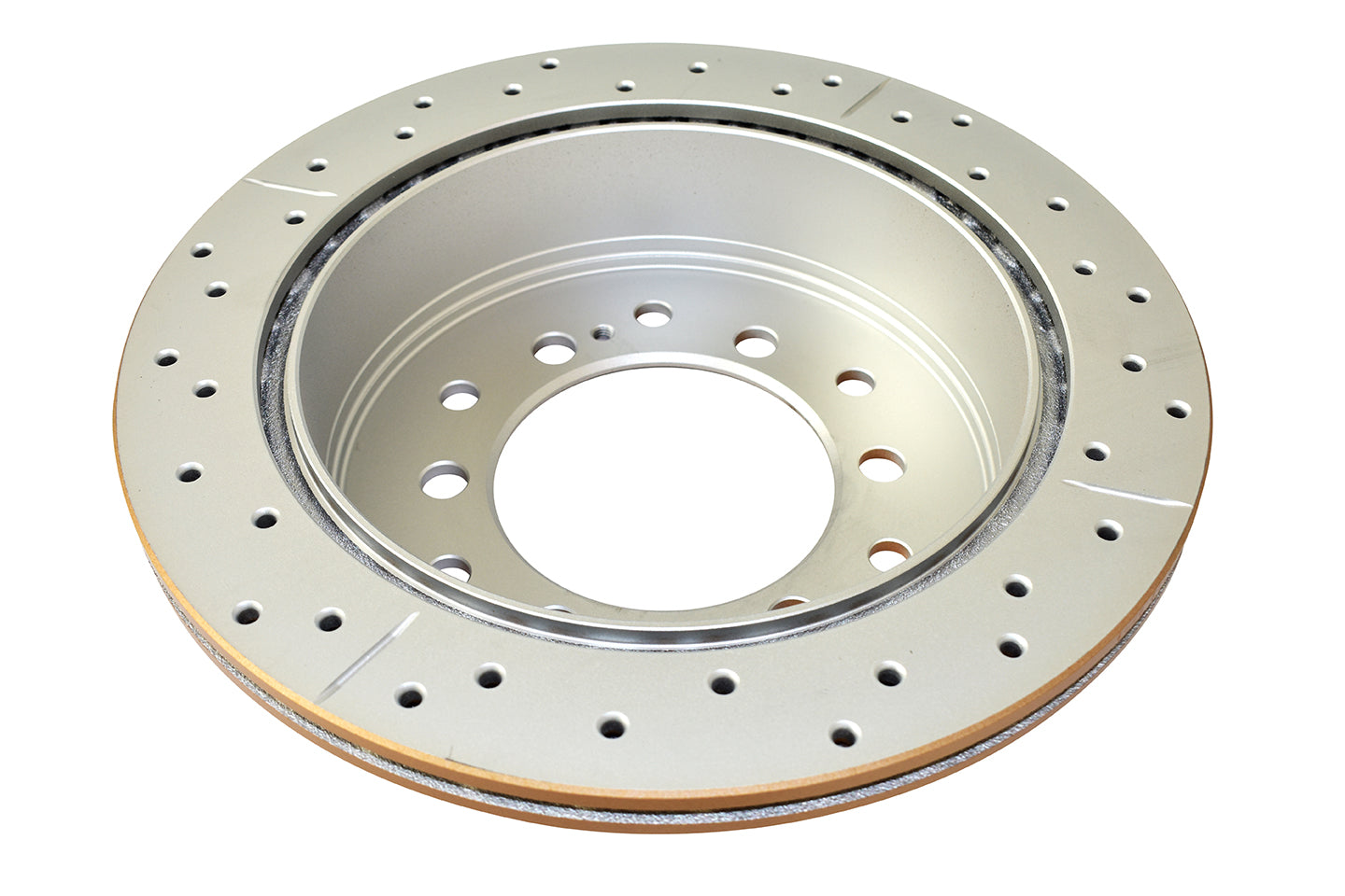 2020-2022 Toyota 4Runner & More | DBA Street Series Gold Cross-Drilled/Slotted Brake Rotor [Rear] | DBA2737X