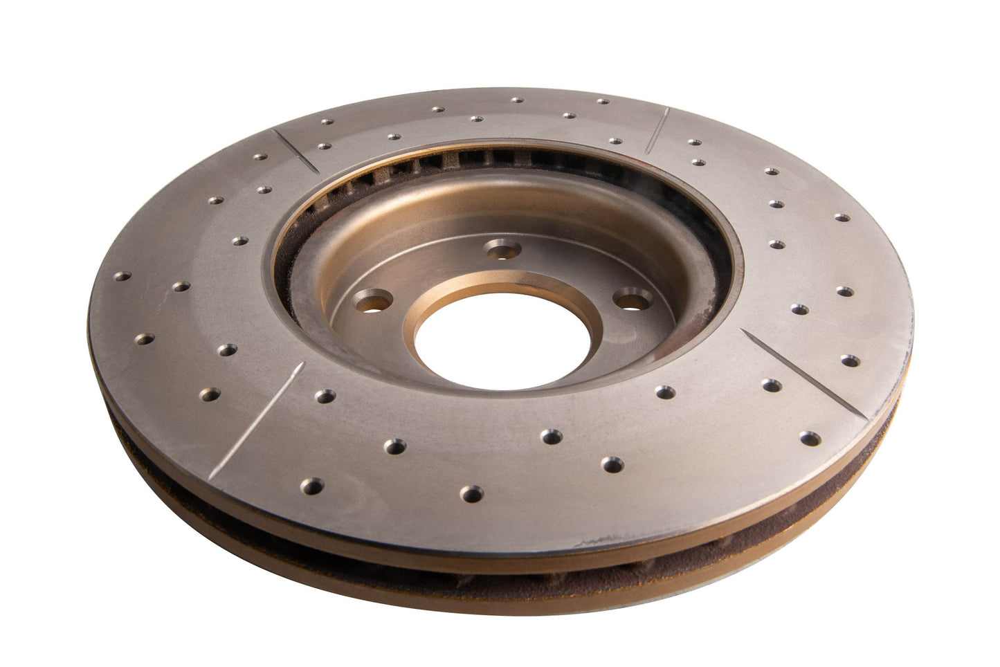 2006-2010 Mazda 5 & More | DBA Street Series Gold Cross-Drilled/Slotted Brake Rotor [Front] | DBA2956X