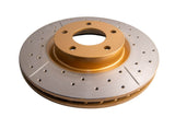 2006-2010 Mazda 5 & More | DBA Street Series Gold Cross-Drilled/Slotted Brake Rotor [Front] | DBA2956X
