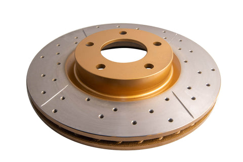2006-2010 Mazda 5 & More | DBA Street Series Gold Cross-Drilled/Slotted Brake Rotor [Front] | DBA2956X