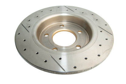 2007-2011 Mazda 3 & More | DBA Street Series Gold Cross-Drilled/Slotted Brake Rotor [Rear] | DBA2957X