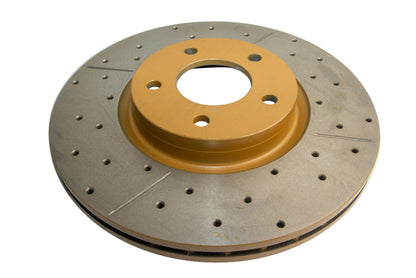 2007-2011 Mazda 3 | DBA Street Series Gold Cross-Drilled/Slotted Brake Rotor [Front] | DBA2962X