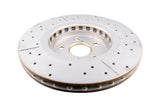 2010-2012 Lexus RX350 & More | DBA Street Series Gold Cross-Drilled/Slotted Brake Rotor [Front] | DBA3450X