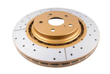 2010-2012 Lexus RX350 & More | DBA Street Series Gold Cross-Drilled/Slotted Brake Rotor [Front] | DBA3450X