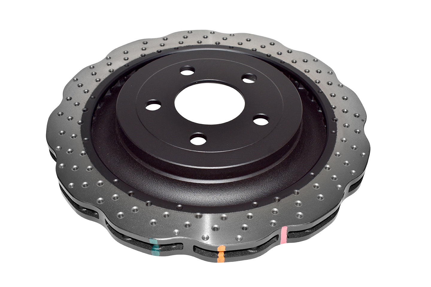 2017-2018 Ford Mustang & More | DBA 4000 Series Cross-Drilled/Dimpled WAVE Disc Brake Rotor [Rear] | DBA42165WXD
