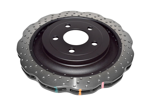 2017-2018 Ford Mustang & More | DBA 4000 Series Cross-Drilled/Dimpled WAVE Disc Brake Rotor [Rear] | DBA42165WXD