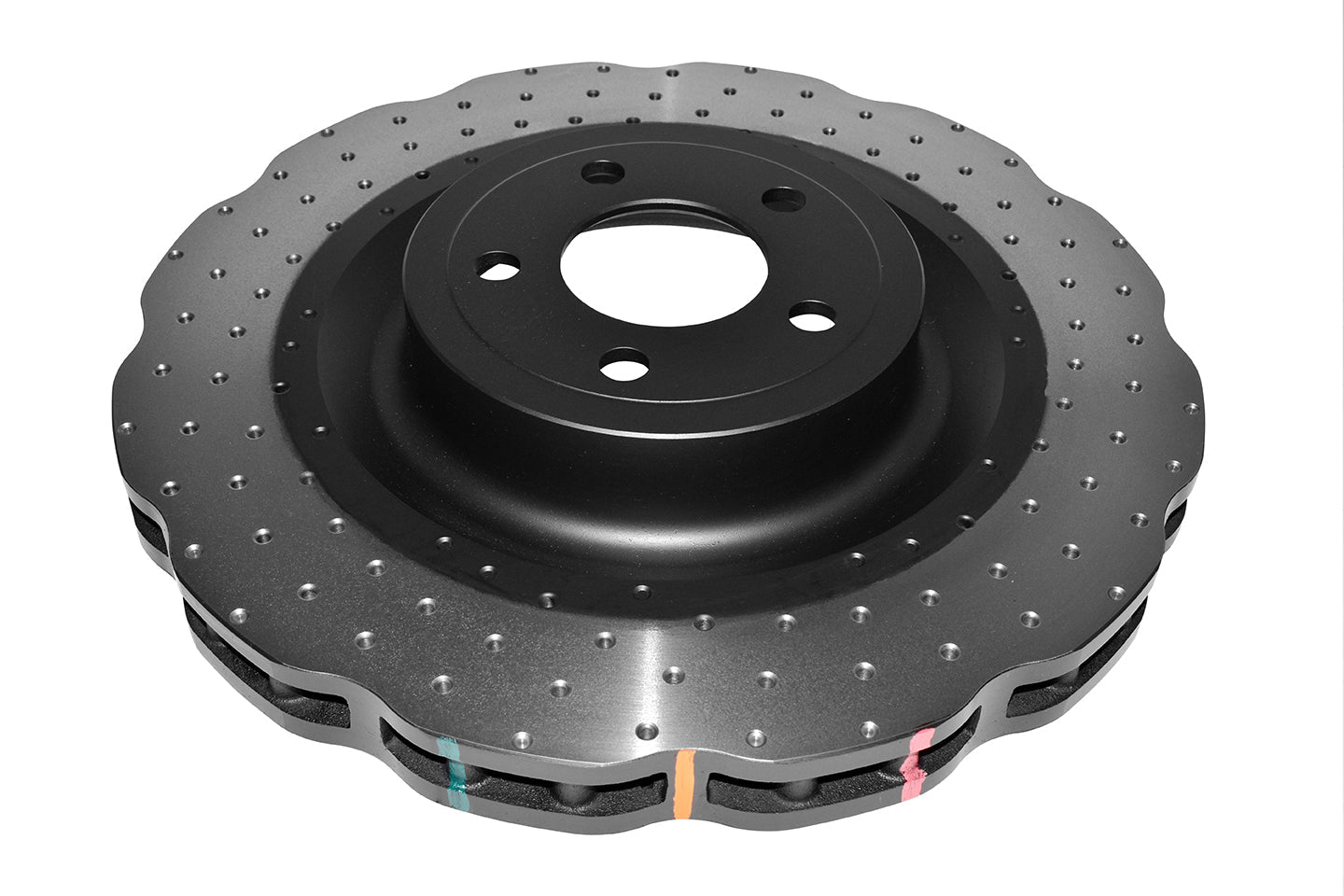 2017-2018 Ford Mustang & More | DBA 4000 Series Cross-Drilled/Dimpled WAVE Disc Brake Rotor [Front] | DBA42166WXD