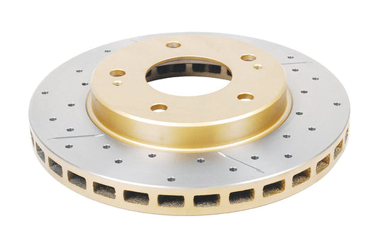 2002-2005 Dodge Stratus & More | DBA Street Series Gold Cross-Drilled/Slotted Brake Rotor [Front] | DBA421X