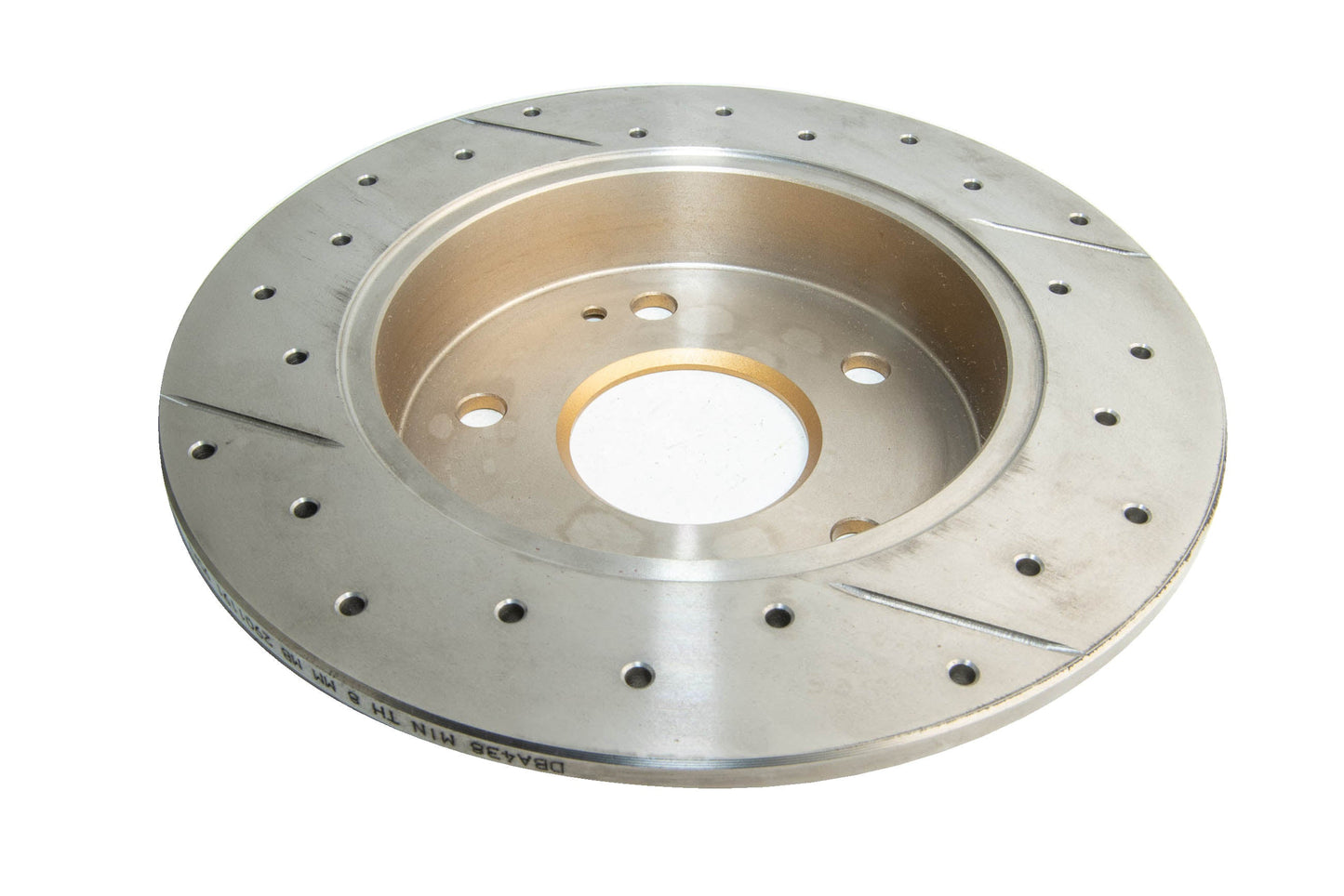 2006-2008 Honda Civic & More | DBA Street Series Gold Cross-Drilled/Slotted Brake Rotor [Rear] | DBA438X