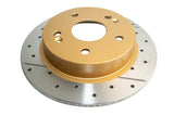 2006-2008 Honda Civic & More | DBA Street Series Gold Cross-Drilled/Slotted Brake Rotor [Rear] | DBA438X