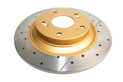 2000-2009 Honda S2000 | DBA Street Series Gold Cross-Drilled/Slotted Brake Rotor [Rear] | DBA483X