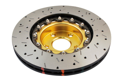 2003-2013 Subaru Forester & More | DBA 5000 Series Fully Assembled 2-Piece X2 Cross-Drilled/Slotted Brake Rotor [Front] | DBA5010GLDXS