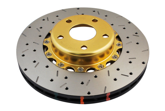 2003-2013 Subaru Forester & More | DBA 5000 Series Fully Assembled 2-Piece X2 Cross-Drilled/Slotted Brake Rotor [Front] | DBA5010GLDXS