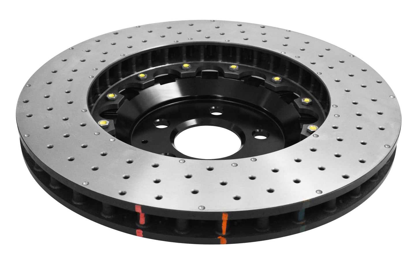 2017-2018 Ford Mustang & More | DBA 5000 Series Fully Assembled 2-Piece Cross-Drilled/Dimpled Brake Rotor [Front] | DBA52166BLKXD