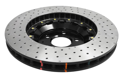2017-2018 Ford Mustang & More | DBA 5000 Series Fully Assembled 2-Piece Cross-Drilled/Dimpled Brake Rotor [Front] | DBA52166BLKXD