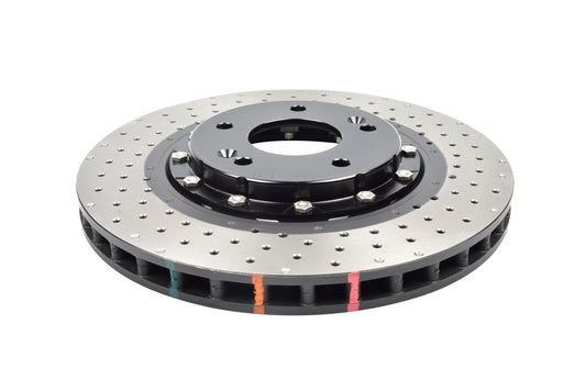 2012-2017 Hyundai Azera & More | DBA 5000 Series Fully Assembled 2-Piece Cross-Drilled/Dimpled Brake Rotor [Front] | DBA52472BLKXD
