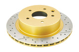 2017-2022 Nissan Rogue Sport & More | DBA Street Series Gold Cross-Drilled/Slotted Brake Rotor [Rear] | DBA574X