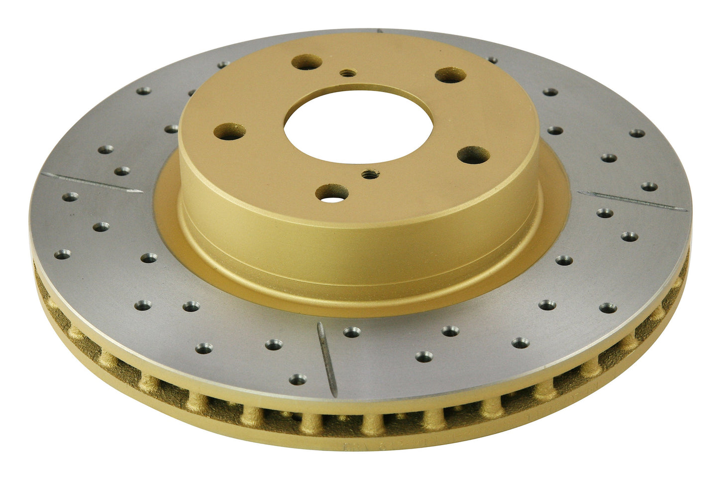 1990-1999 Subaru Legacy & More | DBA Street Series Gold Cross-Drilled/Slotted Brake Rotor [Front] | DBA642X