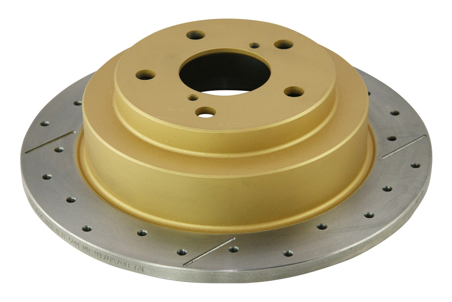 1998-2008 Subaru Forester & More | DBA Street Series Gold Cross-Drilled/Slotted Brake Rotor [Rear] | DBA644X