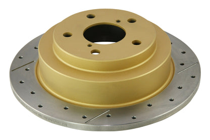 1998-2008 Subaru Forester & More | DBA Street Series Gold Cross-Drilled/Slotted Brake Rotor [Rear] | DBA644X