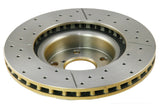 1998-2008 Subaru Impreza & More | DBA Street Series Gold Cross-Drilled/Slotted Brake Rotor [Front] | DBA648X